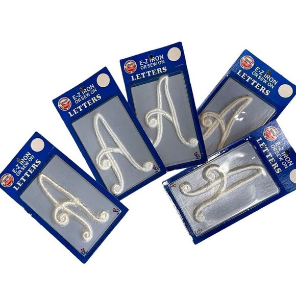 Vintage Letter A sew on or Iron on Monogram - Picture 4 of 9